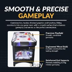 Hathaway Hat Trick 4-Ft Air Hockey Table for Game Room 4-Feet, Black/Blue