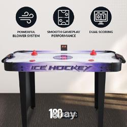 Hathaway Hat Trick 4-Ft Air Hockey Table for Game Room 4-Feet, Black/Blue