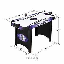 Hathaway Hat Trick 4-Ft Air Hockey Table for Kids and Adults with Electronic