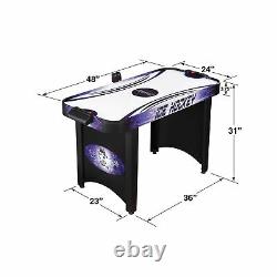 Hathaway Hat Trick 4-Ft Air Hockey Table for Kids and Adults with Electronic