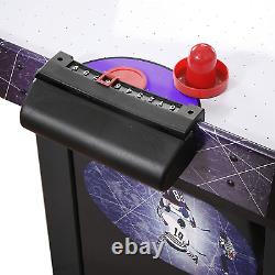 Hathaway Hat Trick 4-Ft Air Hockey Table for Kids and Adults with Electronic and