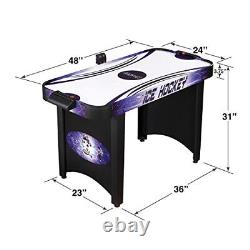 Hathaway Hat Trick 4-Ft Air Hockey Table for and Adults with Electronic and M