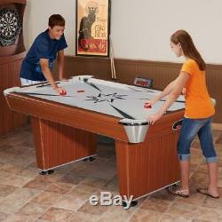 Hathaway Midtown 6 ft. Air Hockey Family Game Table w Electronic Scoring, and