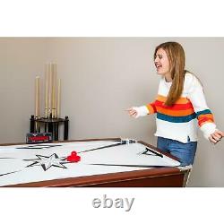 Hathaway Midtown Air Hockey Table, 6-Ft, Cherry Wood Finish