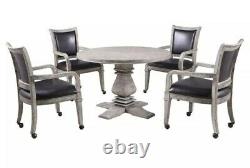 Hathaway Montecito Dining and Poker Table Set Rec Room Man Cave Driftwood @@