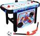 Hathaway Rapid Fire 42-in 3-in-1 Air Hockey Multi-Game Table Soccer Hockey Nets