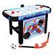 Hathaway Rapid Fire 42-in 3-in-1 Air Hockey Multi-Game Table with Soccer and