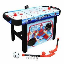 Hathaway Rapid Fire 42-in 3-in-1 Air Hockey Multi-Game Table with Soccer and