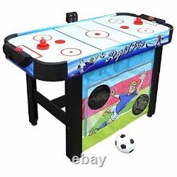 Hathaway Rapid Fire 42-in 3-in-1 Air Hockey Multi-Game Table with Soccer and