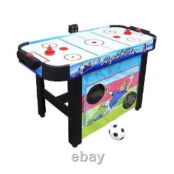 Hathaway Rapid Fire 42-in 3-in-1 Air Hockey Multi-Game Table with Soccer and