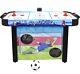 Hathaway Rapid Fire 42-in 3-in-1 Air Hockey Multi-Game Table with Soccer and Hoc