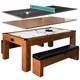 Hathaway Sherwood 7-ft Air Hockey Table Combo Set with Cherry