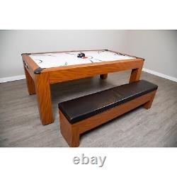 Hathaway Sherwood 7-ft Air Hockey Table Combo Set with Cherry