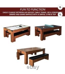 Hathaway Sherwood 7-ft Air Hockey Table withBenches