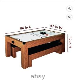 Hathaway Sherwood 7-ft Air Hockey Table withBenches
