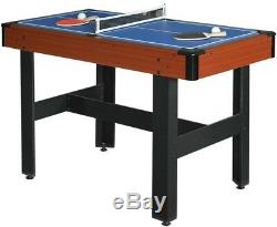 Hathaway Triad 4 Ft. 3-in-1 Multi-Game Table Pool Billiards Hockey Table Tennis