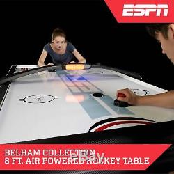 Hockey Table 8 Ft. Black Air Powered With Overhead Electronic Scorer And Cover
