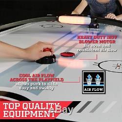Hockey Table 8 Ft. Black Air Powered With Overhead Electronic Scorer And Cover