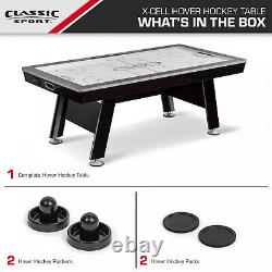 Hockey Table 84 Inch X-Cell Hover 2 Pushers And 2 Pucks Included LED Scoring