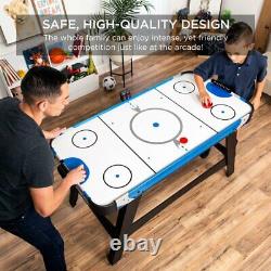 Hot 58 Mid-Size Air Hockey Table for Game Room with 2 Pucks, 2 Pushers, LED Sco