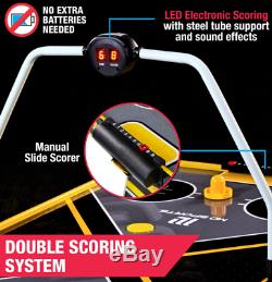 Indoor Game 54 in. Air Powered Hockey Table with Overhead Electronic Scorer NEW