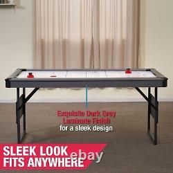 Indoor Games Sleek MD Sports 66 Foldable Air Powered Hockey Table Set