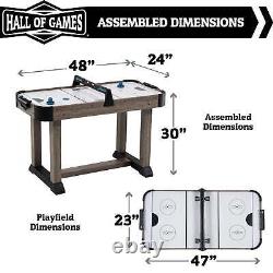 Indoor Sports Arcade Game Compact Air Powered Hockey Table Set Strong Airflow