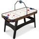 Kids 54 in Compact Air Hockey Game Table Colorful LED Lights Scoreboard Sounds