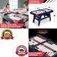 Kids Hockey Table Home Game Air Powered Overhead Electronic Scorer Blue LED 60