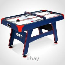 Kids Hockey Table Home Game Air Powered Overhead Electronic Scorer Blue LED 60