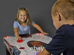 LED Light-Up 54 Air Hockey Table Includes 2 LED Hockey Pushers and LED Puck