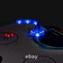 LED Light-Up 54 Powered Air Hockey Table Includes 2 LED Hockey Pushers & Puck