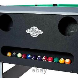 Lancaster 4 in 1 Bowling, Hockey, Table Tennis, Pool Arcade Game Table, Black