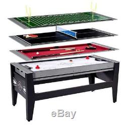 Lancaster 4-in-1 Combo Indoor Sports Arcade Swivel Game Table (Open Box)