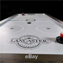 Lancaster 84 Inch Air Powered Air Hockey Table with Game Accessories (Used)