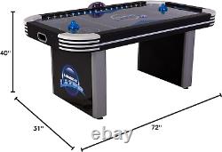 Lumen-X Lazer 6' Interactive Air Hockey Table Featuring All-Rail LED Lighting an