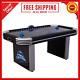 Lumen-X Lazer Interactive Air Hockey Table with All-Rail LED Lighting Game Music