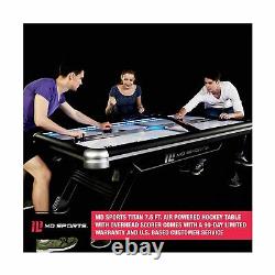 MD Hockey Table Air Powered 2 Player Set 90 x 48 Titan Steel Legs Black New