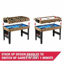MD Sports 48 3 In 1 Combo Game Table, Pool, Hockey, Foosball, Accessories
