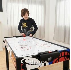 MD Sports 48 7 in 1 Combo Game Table Air Hockey, Bag Toss, Darts, Mini Golf