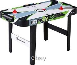 MD Sports 48 Air Powered Hockey Game Table, LED Electronic Scorer, Black/Green