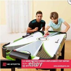 MD Sports 48 Air Powered Hockey Game Table, LED Electronic Scorer, Black/Green