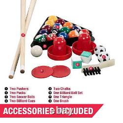 MD Sports 48 Combo Air Powered Hockey, Foosball and Billiard Game Table, New
