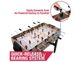 MD Sports 48-Inch 3-In-1 Combo Game Table with Air Powered Hockey, Foosball