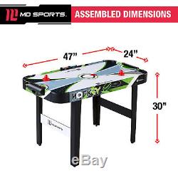 MD Sports 48 Inch Air Powered Hockey Table With LED Electronic Scorer Classic Game