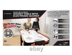 MD Sports 48 Inch Air Powered Hockey Table with LED Electronic Scorer