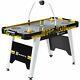 MD Sports 54 Air Hockey Table, Overhead Electronic Scorer, Black/Yellow
