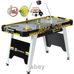 MD Sports 54 Inches Air Hockey Game Table With Overhead Electronic Scorer Yellow