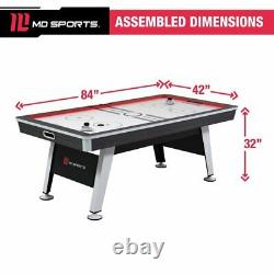 MD Sports 84 Nero Powered Air Hockey Table Set