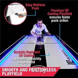 MD Sports Air Hockey Table for Adults and Kids with LED Lights and Sound Effe